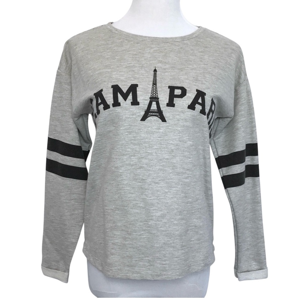 Ally Crew Neck Sweat Shirt Grey Size 2 - Picture 5 of 12